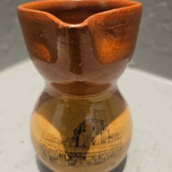 Miniature Spanish Glazed Pottery Water Jug Souvenir 3.5" - Picture 2 of 6